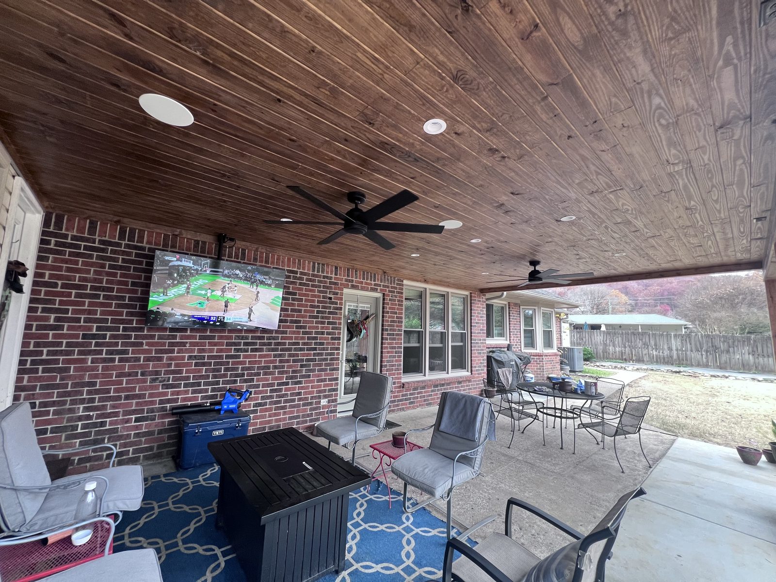 Covered patio outdoor living area